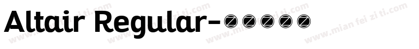 Altair Regular字体转换